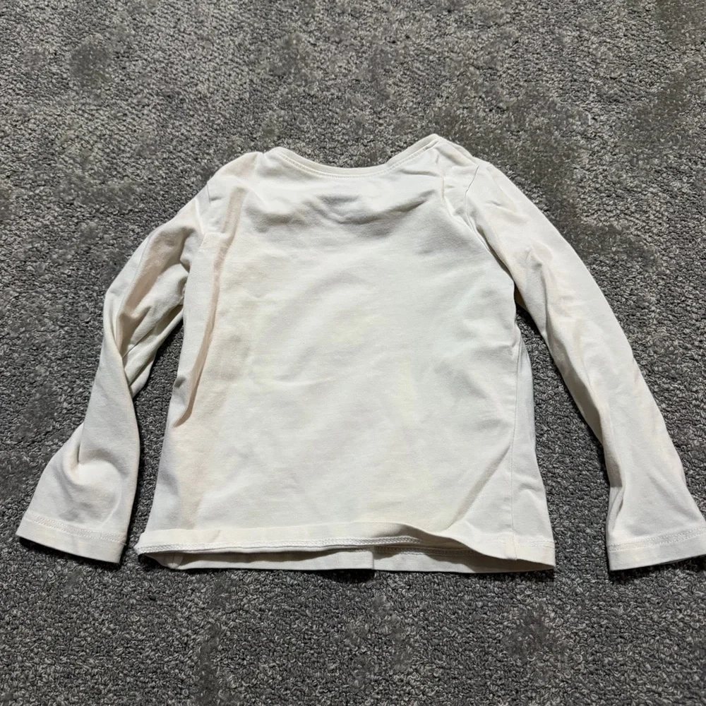 H&M young girls 2T‎ white cotton long sleeve shirt in great condition